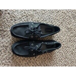Black Sperry Boat Shoes Sz 9